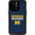 University of Michigan Wolverines M iPhone 15 Pro Waterproof Case